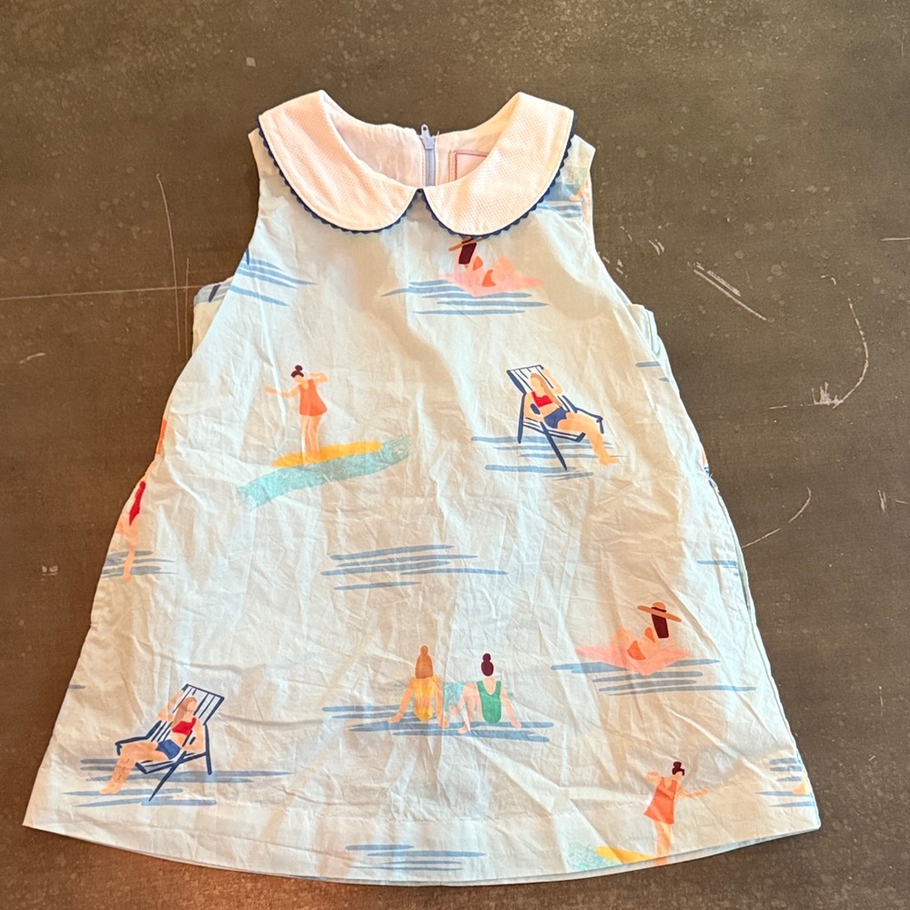 Classic Prep Blue and White Kids Casual Dress